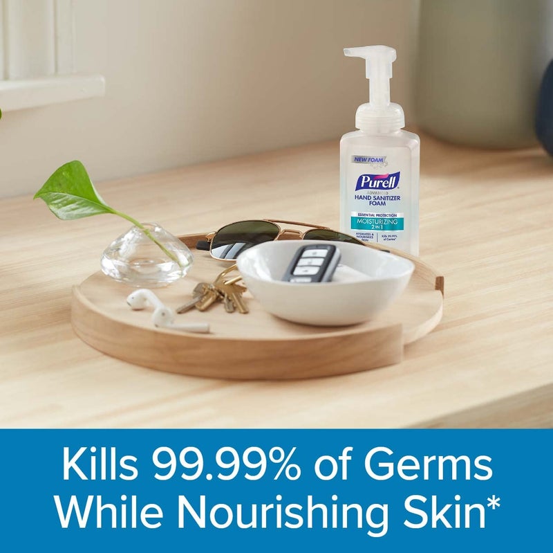 Purell Advanced Hand Sanitizer 2in1 Moisturizing Foam, Naturally Fragranced with Essential Oils, 10 oz Pump Bottle (Pack of 3), 3002-06-EC - Image 3